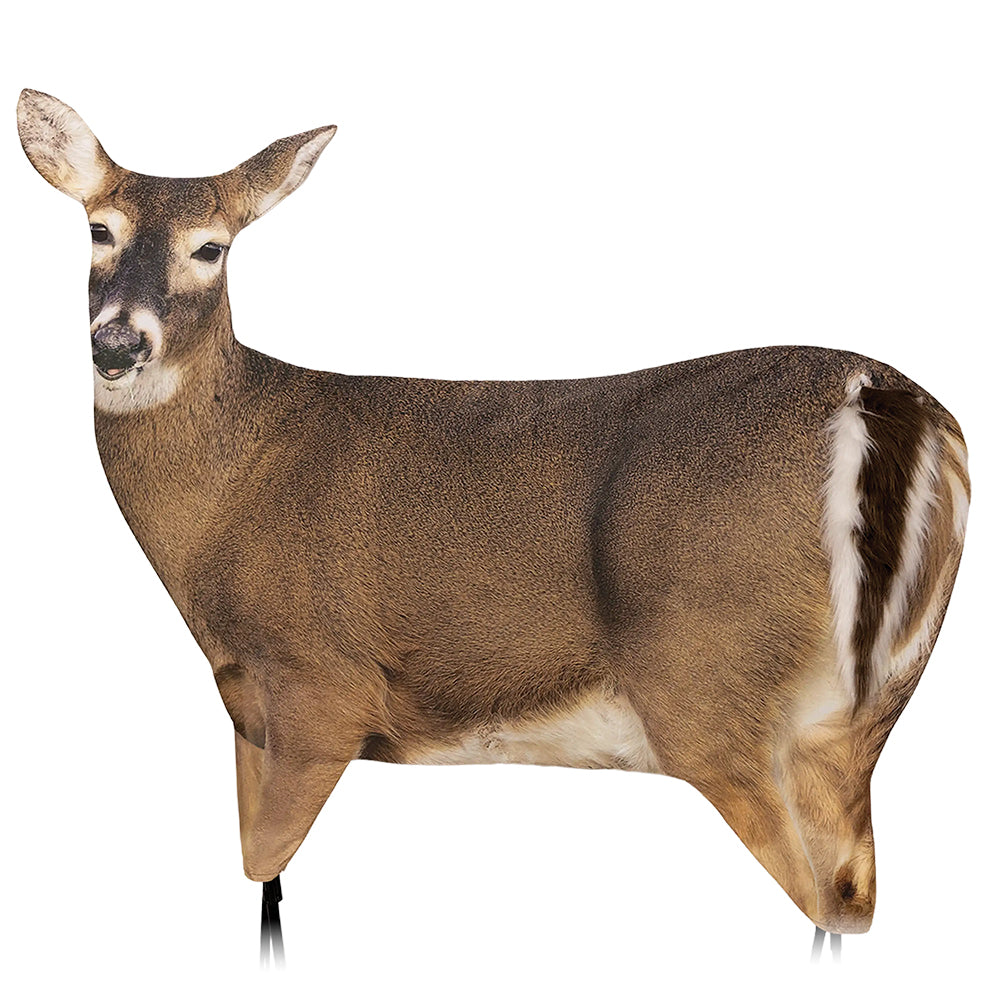 a 2d deer decoy against a white background